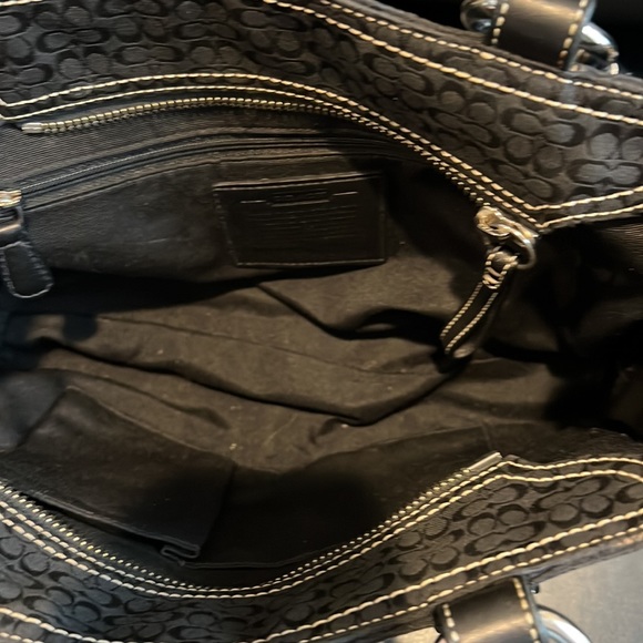 Authentic. Vintage. Leather and Black Canvas with Silver Details. - Picture 4 of 9